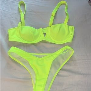 BRAND NEW Bright yellow bathing suit